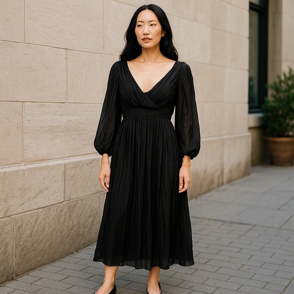 H&M Black Long Sleeve Dress - Picture 1 of 9